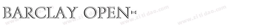 Barclay Open字体转换